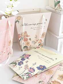 1个梯形礼品包装袋，纸花束手提袋 - 彩色 - 查看 6