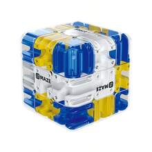 Cool 3D Labyrinth Puzzle Cube, Brain Teaser Fidget Toy For Stress Relief & Logical Thinking Challenge - 藍色 - 查看 9