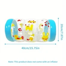 Rodillo Inflable Azul Para Bebé, Asistente De Entrenamiento Para Gatear, Barril Para Gatear Para Ejercicio Infantil, Juguete Educativo Para Edades Tempranas, 1 Ud. - Azul - Ver 3