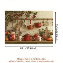 1pc 2D Apple Kitchen PVC Wall Sticker, Easy To Apply, Durable, High Quality Decal Suitable For Home Decor, Kitchen Interior Decoration And Modern Home Decoration - Multicolor - View 10