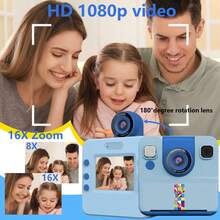 Máy ảnh in ảnh tức thời, Máy ảnh in ảnh tức thời 1080P, Quà sinh nhật cho bé gái 3-12 tuổi, Đồ chơi cầm tay phù hợp cho bé trai và bé gái 10 tuổi, Quà Giáng sinh và Năm mới, Quà tựu trường và sinh nhật cho bé trai và bé gái 3-12 tuổi, Máy ảnh trẻ em, Đồ chơi trẻ em - A30 - Xem 7