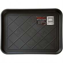 Stalwart 75-ST6012 All Weather Boot Tray-Water Resistant Plastic Utility Shoe Mat for Indoor and Outdoor Use in All Seasons (Black), Large(20" x 15" x 1.3") - Multicolor - Ver 2