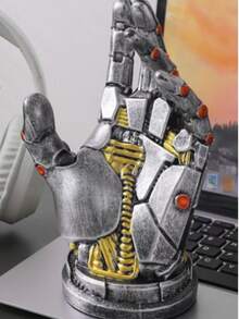 1件未来主义赛博朋克机械臂雕像,黑色手掌,游戏手柄支架,耳机支架,桌面装饰,送给游戏玩家和男士的完美礼物,掌上游戏手柄收纳,家居,客厅,游戏室,桌面支架装饰 - 彩色 - 查看 16