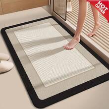 极简柔软硅胶浴室垫，吸水防滑入口地毯，家用夏季地毯，前门垫，超强吸水，速干，橡胶底，防滑垫，可水洗，超柔软浴室垫，浴室地毯，浴室入口门垫，速干垫，加厚超强吸水！ - 彩色 - 查看 16