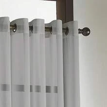 Curtainworks Soho Voile Sheer Grommet Curtain Panel, 59 By 120\, Silver,59inchWx120inchL(Packof1),Silver - Silver - 查看 4