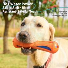 1pc Pet Toy Water Gun With Tooth Cleaning Slot, Improved Cleaning Effect. Squeeze Water Pressure Cushioned Toy. Suitable For Playing In Swimming Pool And Beach, Interactive Chase Toy. Made Of TPR+EVA, Durable And Chew-Resistant. - Multicolor - View 7