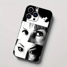 Elige esto para funda de  hecha de TPU en negro, con un diseño de caricatura, a prueba de golpes y duradera. para 11/ 12/ 13/ 14/ 15/ 16 Pro Max, Funda Duradera, Cubierta Antigolpes, Funda Artística, Cubierta de Teléfono de Moda, Funda Resistente a Impactos, Cubierta de Alta Calidad, Protector de Smartphone, Cubierta de , Amantes de Gadgets, Jóvenes Adultos - Mezcla de colores - Ver 4