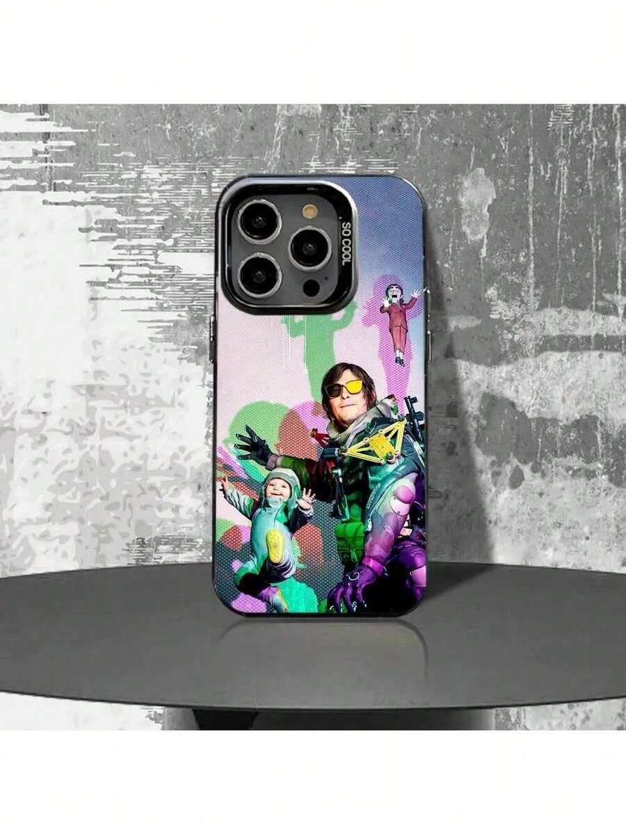 Funda para teléfono D-Death S-Stranding 2 compatible con 16,15,14,13,12,11,Pro,XS,Max,Plus,Mini,SE4,E, cubierta negra mate a prueba de golpes, funda compatible con funda 17 pro max, funda 17 pro, funda 17, funda 16, funda 16 pro max, funda 15 - Z3 - Ver 1