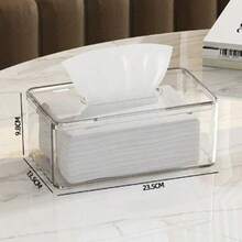 1 pieza Caja de pañuelos de escritorio minimalista y transparente - transparente - Ver 7