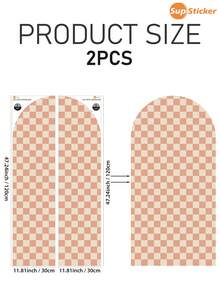 2 miếng/cuộn Miếng dán tường họa tiết bàn cờ cổ điển tự dính, chất liệu PVC, chống thấm nước và bụi bẩn, dễ lau chùi, miếng dán tường thích hợp cho tủ quần áo, ngăn kéo, lối vào, kệ, phông nền góc cà phê, cải tạo không gian, làm mới tường, trang trí đồ nội thất DIY - Nhiều màu - Xem 4