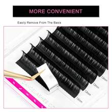 TDANCE 14-19mm Premium Thick Single Eyelash Extensions, Eyelash Cluster, Individual Eyelashes, False Lashes - Black and White - View 7