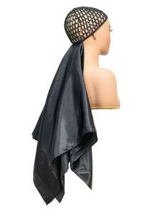 Hooded Hair Net With Scarf, No Heat Silk Hair Care, Shower Cap