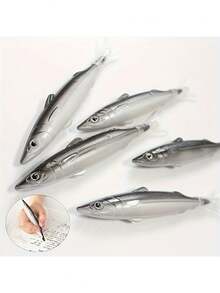 引人注目的趣味鱼形圆珠笔 - 适合作为学校、办公室和派对礼物 - 独特的海洋主题文具礼品，创意学生礼物 - 彩色 - 查看 8