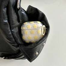 Minimalist Yellow Transparent Star Hanging Ring Earphone Case Compatible With Airpods Pro 2, Cute Apple 4 Minimalist 3 New 1/2 Generation Women Earphone Case - Yellow - View 4