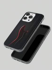 Funda para Celular todos Guitarra Roja Silueta Musica Arte - Negro - Ver 3