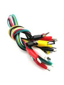 10pcs/Pack Colorful Crocodile Clip Test Leads