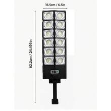 1pc 8000W Solar Powered Motion Sensor Outdoor Street Light, LED Solar Parking Lot Light, Dual Row 12 Grid 504 Yard Wall Lamp, With Remote Control, Suitable For Street, Yard, Garage Entrance And Other Super Bright Automatic Solar Powered Lights - Solar LED Street Lights - View 3