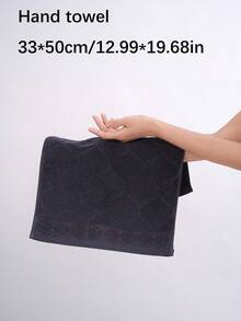 QIBHI 3/1 pezzo(i) Asciugamano in spugna di colore unito/Asciugamano viso/Asciugamano da bagno, morbido e assorbente, adatto per bagno, hotel, palestra, viaggio, regalo, salone, sport, esterno, spiaggia, scuola, ritorno a scuola, accessori da viaggio, essenziali per la casa - Grigio Scuro - Visualizzare 12