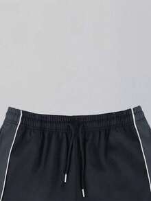 1pc Men's Elastic Waist Drawstring Casual Everyday Outdoor Pants - Black - View 3