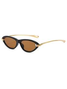 Luxury Women's Cat Eye Retro Brand Designer Sunglasses, Anti-Glare Sunglasses, UV400 - Multicolor - View 7