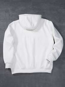 2pcs/Set Men's Outdoor Hooded Sweatsuit, Thermal Lined Thick Hoodie + Elastic Waist Sweatpants, Casual Versatile Men's Outfit - Multicolor - View 2