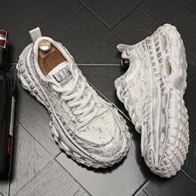 Canvas Comfortable Breathable Casual Shoes Thick Sole Dad Shoes Versatile Low Top Sequin Personality Running Shoes Men's Shoes - Tiêu chuẩn đen - Xem 7