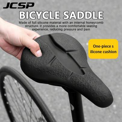 JCSP 自行车鞍座，一体式柔软自行车座垫，适用于公路自行车和山地自行车，减震舒适，防水，弹性自行车座垫，圣诞节生日礼物，骑行装备