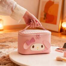 1个时尚简约可爱卡通化妆包，大容量高品质化妆盒，旅行便携 - 彩色 - 查看 4