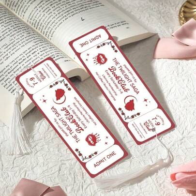 2pcs PET Printed Bookmarks, Exquisite Waterproof, Practical, Unique Pattern Design, (With Random Color Tassels) Add Fun To Reading, Perfect Gift For Family And Friends