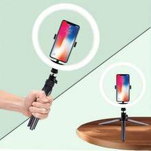 10-Inch Selfie Ring Light, Fill Light, Photography Light With Phone Holder, Rotatable Tripod And Adjustable 3-Color Lighting - USB Powered, Equipped With 126 LED Beads, 360° Flexible Gooseneck, Tripod And Phone Holder, USB Powered (Battery Not Included). Ideal For Selfie, Video Recording, Vlogging, Live Streaming, Photography, Live Broadcast And Makeup.