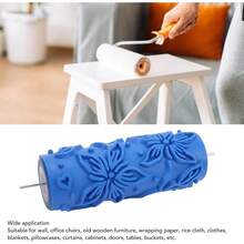 Rodillo de Goma para Arte Decorativo Dioche, Rodillo de Pintura Estampado de 5 Pulgadas, Rodillo de Goma para Pared, Sillas de Oficina, Muebles de Madera Viejos - 1 - Ver 4