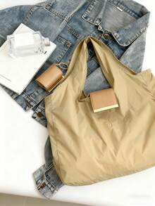 1pc Keychain Organizer Bag, Large-Capacity Shopping Bag. Folds Down To Become A Keychain Charm; Compact And Portable. Unfolds Into A Shoulder Bag Or Shopping Bag. Available In Various Colors And Versatile. - Multicolor - View 7