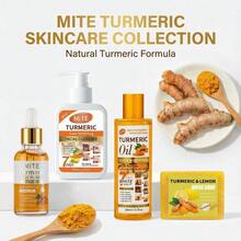 2 件姜黄护肤套装，姜黄精油 + 姜黄皂，姜黄精华 + 姜黄洗面奶，保湿，亮白，芳香且无刺激，适合所有肤质，日常护肤，完美礼物 - 黃色 - 查看 4