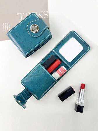 2026 New Mini Mouth Red Envelope Lightweight Portable For Going Out With Small Mirror, Small Makeup Bag, Lipstick Storage Bag, Business Women's Casual Fashion Daily Commuter Bag, Suitable For Work, Shopping, Dating, Travel, College Students, Women's Bag, Daily Use