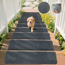 4/8/15pcs Non-Slip Stair Carpet, 22*70cm Indoor Anti-Slip Stair Carpet, Anti-Slip Pet-Friendly Mat, TPR Self-Adhesive Stair Treads, Anti-Slip Stair Step Carpet, Decorative Stair Mat, Wooden Staircase Step Carpet, Indoor Stair Tread Carpet, Anti-Slip Stair Carpet, Anti-Slip Carpet Mat, Spiral Staircase Step Anti-Slip Indoor - Multicolor - View 3