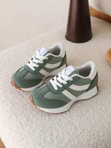 1 Pair Unisex Style Casual Sneakers, Lightweight Comfortable Versatile Running Shoes, Spring/Autumn - Green - View 2