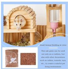 Ropa de cama para jaula, ropa de cama para animales pequeños - Control de olor ropa de cama para mascotas naturales para animales pequeños,Cómoda decoración del hábitat hámsters litera de jaula para u - S - Ver 3