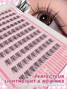 100pcs Natural Anime Self-Adhesive Lash Collection - Glue-Free Lightweight & Fluffy Faux Mink Design With Eye-Enlarging Charm, Adorable & Beginner-Friendly For Cosplay, Daily Kawaii Looks And Special Occasions Daily Wear, Christmas, Dates & Party - C - View 6