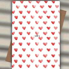 Creative Valentine's Day Greeting Card: Whimsical Valentine's Day Card, Adorned With Watercolor Red Hearts And "I Love You" Text - Anniversary Card, For Husband, Wife, Boyfriend, Girlfriend And Best Friend - High-Quality Card With Envelope (12x17 Cm) / (4.72x6.7 In) - Multicolor - View 13
