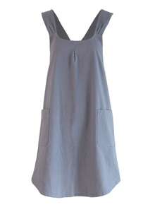 1pc Practical Cross-Back Apron With Large Pockets, Lightweight & Comfortable Interesting Kitchen Apron, Unisex, Suitable For Camping, Home Kitchen, Restaurant, Cafe, Cooking, Gardening, Housekeeping, Etc.