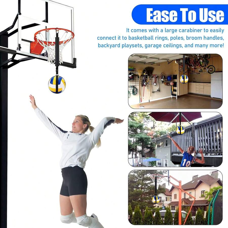 Volleyball Spike Trainer, Elastic Self-Training Volleyball Resistance Band, Volleyball Training Auxiliary Equipment, Improve Serving, Jumping, Swinging And Spiking Skills
