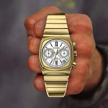 1pc CILOA Men's High-End Business Waterproof Quartz Watch, Casual Everyday Wear - 白色 - 查看 2
