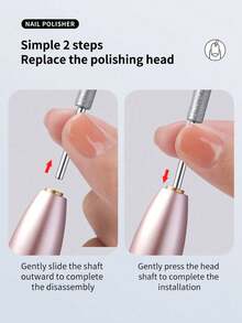 电动指甲打磨机，专业便携式指甲锉机，适用于亚克力、凝胶指甲抛光，配备11个打磨头和21个打磨带，无线高速，适合美甲沙龙和家庭使用，是送给女性的绝佳礼物。