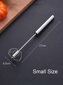 Rotating Semi-Automatic Eggbeater, Stainless Steel Eggbeater,Egg Scrambler,Hand Mixer, Allows You To Stir Easily Without Feeling Tired, Used For Making Cream Of Egg Beater