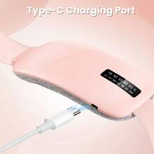 Hailicare Portable Wireless Heating Pad For Menstrual Cramp Relief, Electric Rapid Vibration Massage Belt, Abdominal Heating Wrap For Menstrual Pain Relief, 5 Temperature Levels, 4 Massage Modes, Type-C Charging - White - View 5