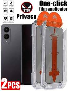 2Pcs Anti Spy Dust Free Installation Tempered Glass Screen Protector Explosion Proof And Scratch Resistant Compatible With Samsung Galaxy S26 S25 S24 A57 A56 A37 A36 A16 A26/Redmi Note 14 13 Pro 4g 5g/Compatible With Xiaomi Poco 9H Hardness Privacy No Bubbles, Automatic Adsorption, Easy Installation Office/Subway Anti Peeping Mobile Phone Protective Film - Black - View 57