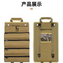 1 buc. Geantă de scule CRILANO rezistentă, tip roll-up - Husă de depozitare din pânză Oxford impermeabilă pentru mecanici, electricieni, dulgheri - Echipament industrial durabil, portabil, elegant, cu compartimente multiple, organizator de scule - Multicolor - Vizualizare 8