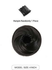 Elegant Lady Chignon, Hair Extensions - Stretchable Synthetic Hair, Women's Luxury Messy Bun Hair Extensions, Messy Bun Extensions, Curly Messy Bun Synthetic Hair Chignon, Elegant Lady Hairstyle, Black Messy Bun Hair Piece, Wavy Curly Hair Scrunchie, Synthetic Hair Ponytail Extensions, Thick Updo Fake Hair - Nhiều màu - Xem 10
