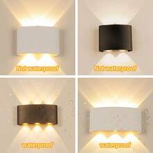 CANMEIJIA 室内LED壁灯，家居装饰多光源壁灯，户外防潮卧室照明壁灯，护眼柔光暖光，AC85-265V，适用于阳台/楼梯/楼梯间/室内/花园/客厅/浴室/厨房/卧室/走廊/过道
