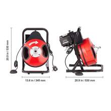 Máquina limpiadora de desagües  de 50 pies x 1/2 pulgada con barrena de serpiente de alimentación manual con 4 cortadores - 50 pies x 1/2 pulgada - Ver 10